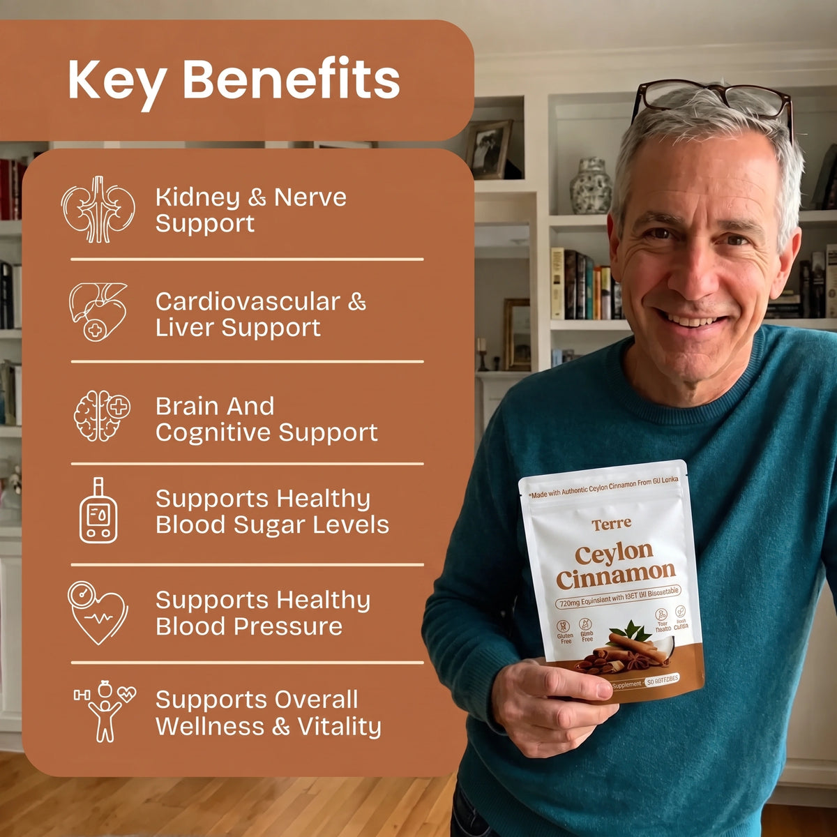 Ceylon Cinnamon 7200mg Equivalent with MCT Oil
