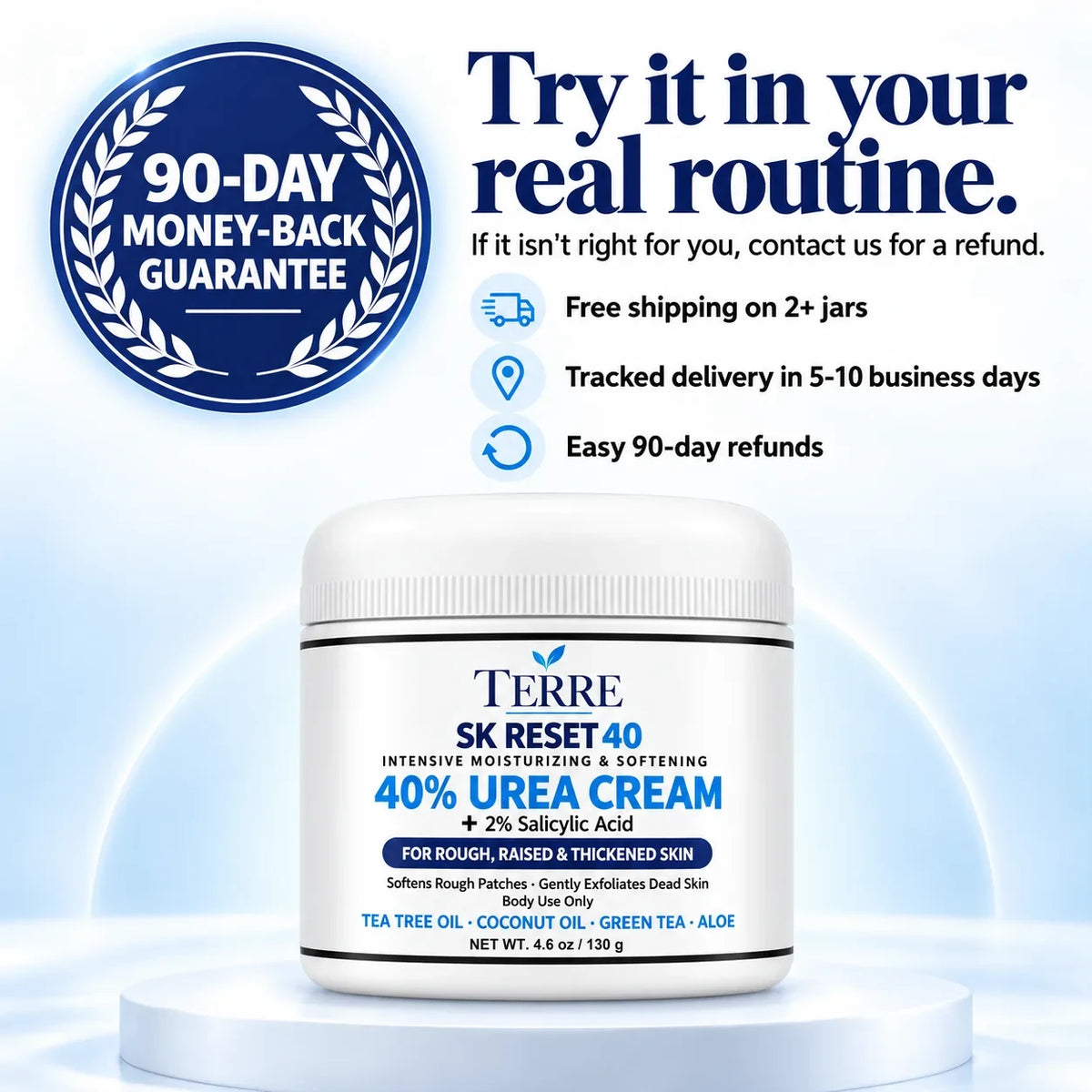 Terre SK Reset 40 — 40% Urea Cream with 2% Salicylic Acid
