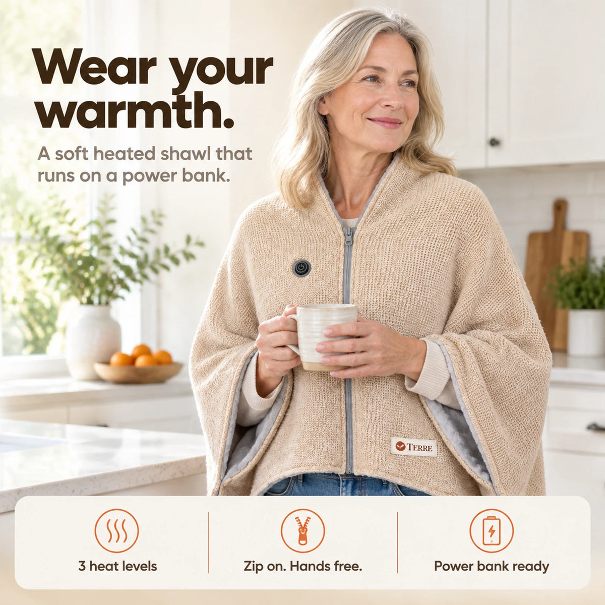 Terre WarmWrap Heated Shawl